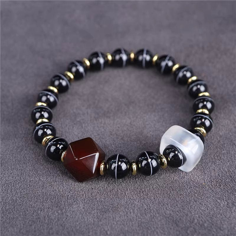 Vintage Tibetan Agate Mala